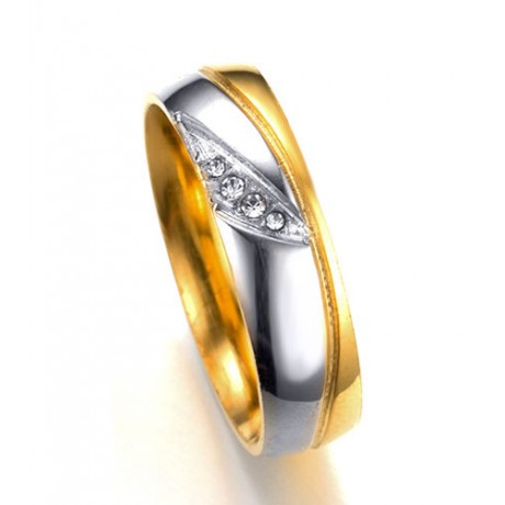 Diamond Titanium Steel Rings Intergranular Gold Stainless Steel Ring For Men And Women(6-13)