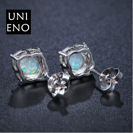 Handmade Composite Opals Gems Earrings For Women