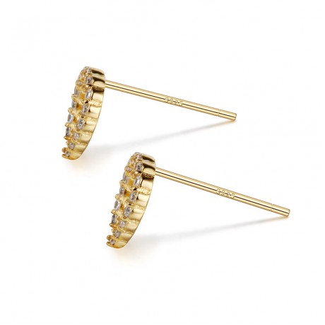 925 Sterling Silver Earring Fashion U Shape Diamond Earrings For Girls