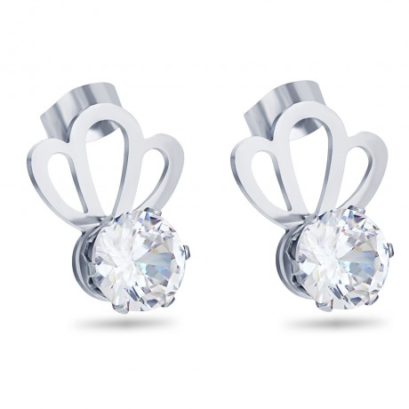 Fashion Jewelry Women's Earrings Silver Rose Gold Titanium Steel Earrings Stud Earrings 