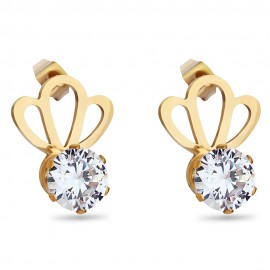 Fashion Jewelry Women's Earrings Silver Rose Gold Titanium Steel Earrings Stud Earrings  