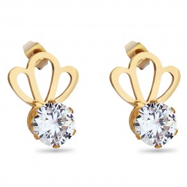 Fashion Jewelry Women's Earrings Silver Rose Gold Titanium Steel Earrings Stud Earrings 