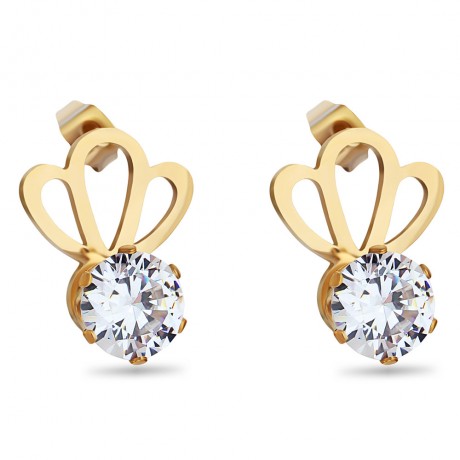 Fashion Jewelry Women's Earrings Silver Rose Gold Titanium Steel Earrings Stud Earrings 