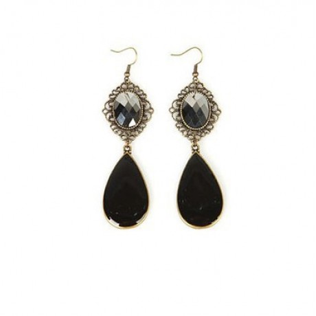 Multi-Cut Drop Long Earrings Crystal Pendant Vintage Long Brilliant Earrings For Women