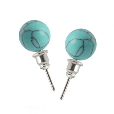 Natural Stone Stud Earrings Crystal Jewelry Earrings for Women