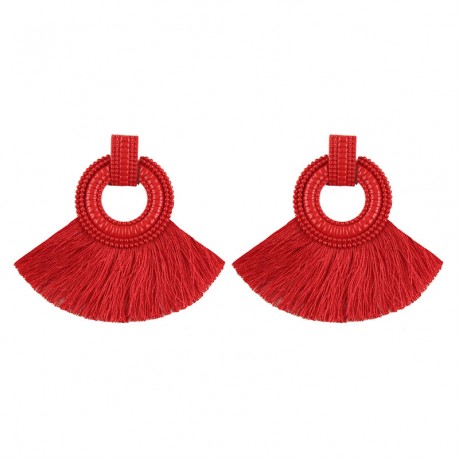 Fashion Tassel Earrings Stud Sector Statement Earrings For Girls