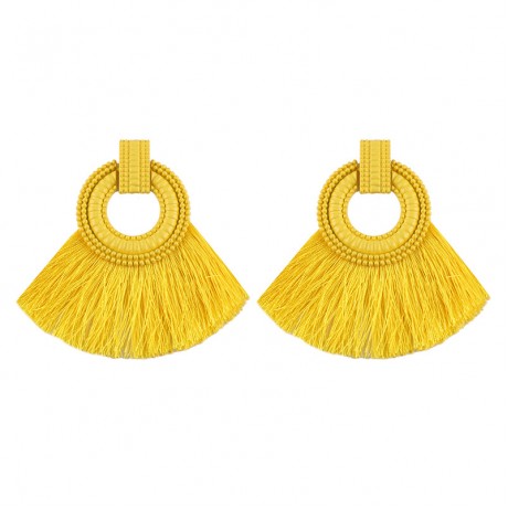Fashion Tassel Earrings Stud Sector Statement Earrings For Girls