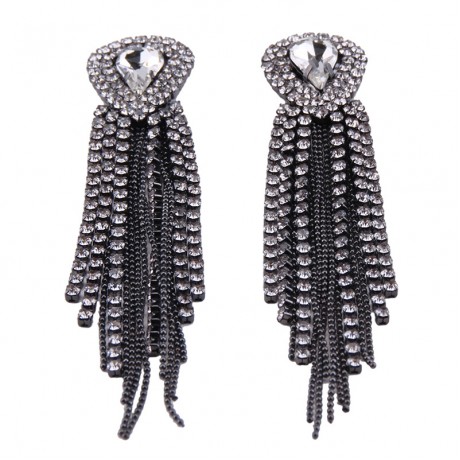 Luxury Tassel Earrings Diamond Drip Drill Long Earring For Women