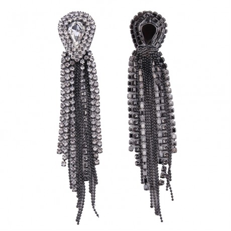 Luxury Tassel Earrings Diamond Drip Drill Long Earring For Women