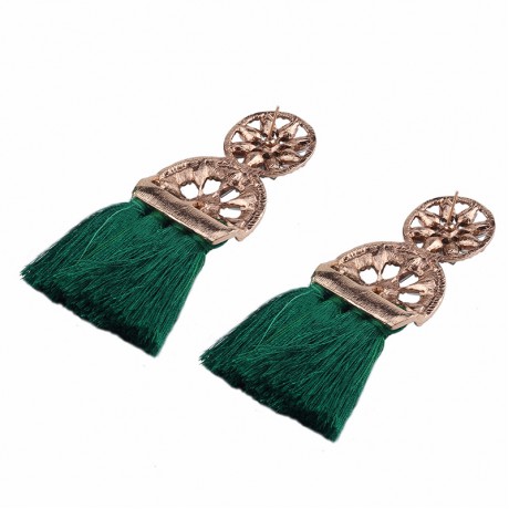 Bohemian Tassel Earrings Stud Retro Long Earrings For Girls