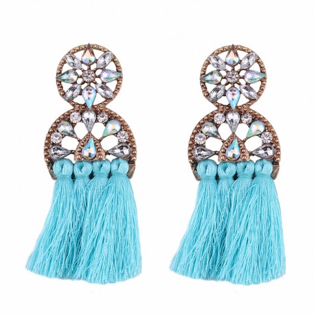 Bohemian Tassel Earrings Stud Retro Long Earrings For Girls
