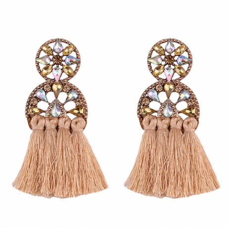 Bohemian Tassel Earrings Stud Retro Long Earrings For Girls