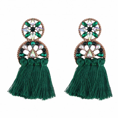 Bohemian Tassel Earrings Stud Retro Long Earrings For Girls