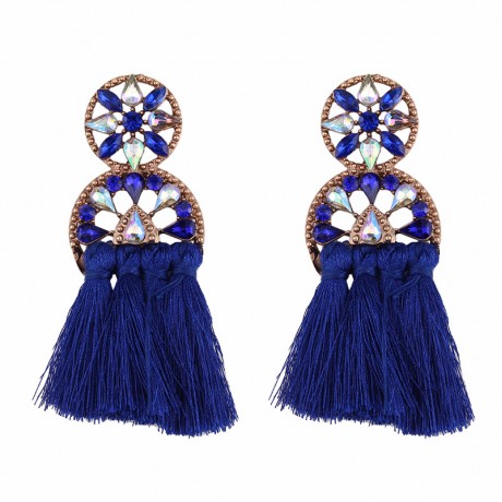 Bohemian Tassel Earrings Stud Retro Long Earrings For Girls