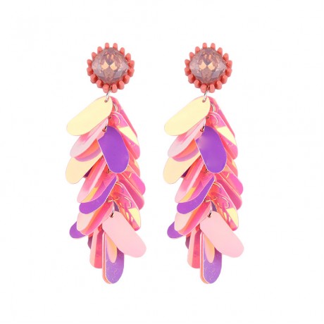 Hot Diamond Sequin Long Earring Fashion Long Earrings For Women And Girls