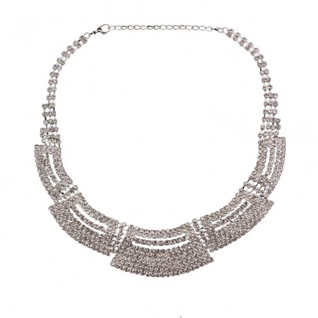 Necklace and Earrings Crystal Jewelry Set for Wedding Bride Bridesmaids