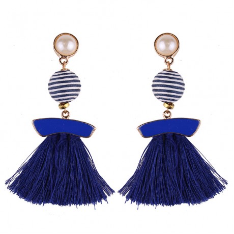 Womens Fashion Jewelry Tassel Earring Tassel Dangle Stud Earrings