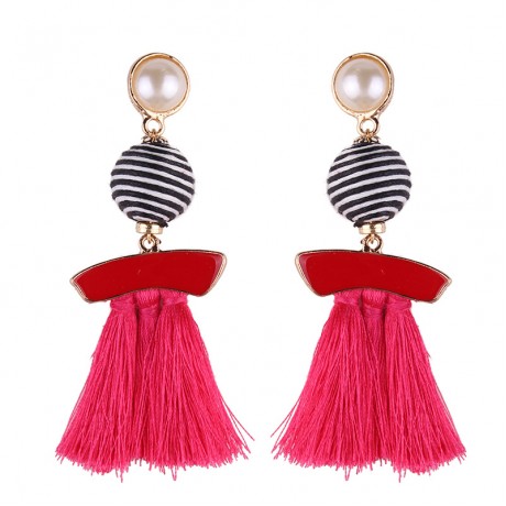 Womens Fashion Jewelry Tassel Earring Tassel Dangle Stud Earrings