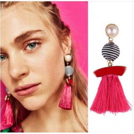 Womens Fashion Jewelry Tassel Earring Tassel Dangle Stud Earrings 
