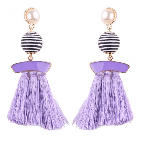 Womens Fashion Jewelry Tassel Earring Tassel Dangle Stud Earrings