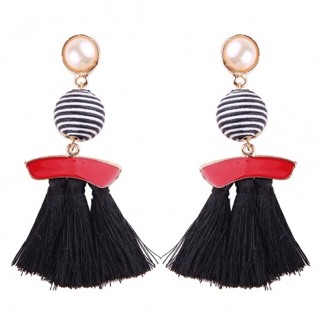 Womens Fashion Jewelry Tassel Earring Tassel Dangle Stud Earrings