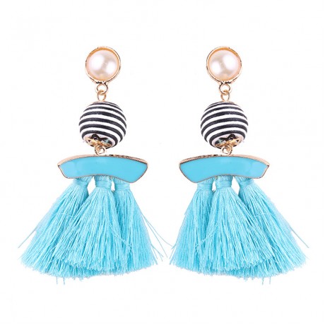 Womens Fashion Jewelry Tassel Earring Tassel Dangle Stud Earrings