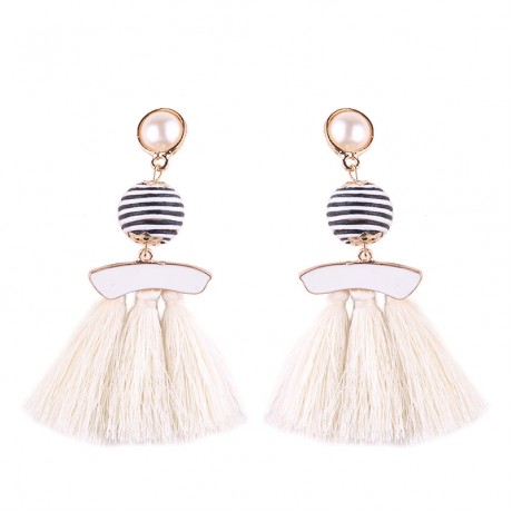 Womens Fashion Jewelry Tassel Earring Tassel Dangle Stud Earrings