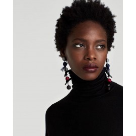 Womens Girls Ball Drop Earrings Beaded Ball Dangle Earrings Alloy Fashion Earrings 