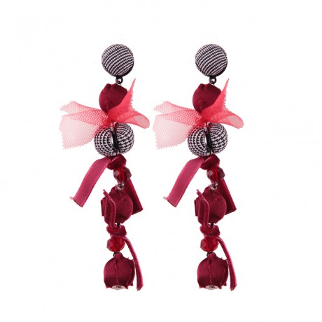 Womens Girls Ball Drop Earrings Beaded Ball Dangle Earrings Alloy Fashion Earrings