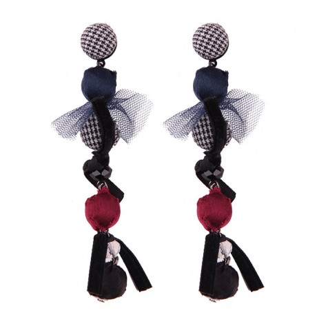 Womens Girls Ball Drop Earrings Beaded Ball Dangle Earrings Alloy Fashion Earrings
