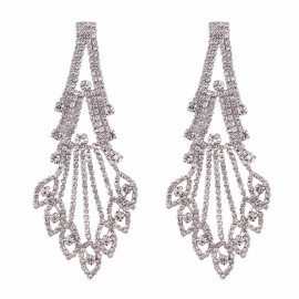 Fashion Jewelry Earring Luxury Elegant Rhinestone Drop Earring for Women, Brides, Bridesmaids 