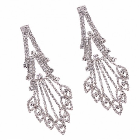 Fashion Jewelry Earring Luxury Elegant Rhinestone Drop Earring for Women, Brides, Bridesmaids