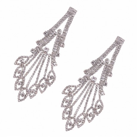 Fashion Jewelry Earring Luxury Elegant Rhinestone Drop Earring for Women, Brides, Bridesmaids