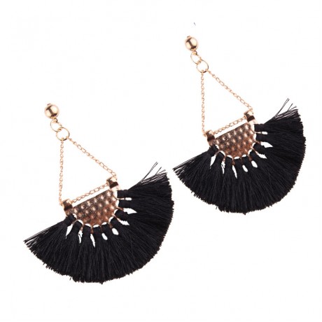 Tassel Dangle Fringing Earrings Ethnic Fringe Drop Earring for Women Girls