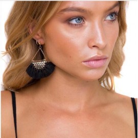 Tassel Dangle Fringing Earrings Ethnic Fringe Drop Earring for Women Girls 