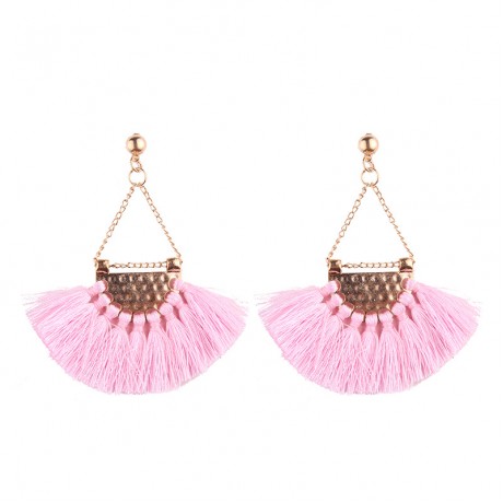 Tassel Dangle Fringing Earrings Ethnic Fringe Drop Earring for Women Girls