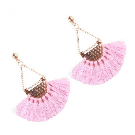 Tassel Dangle Fringing Earrings Ethnic Fringe Drop Earring for Women Girls