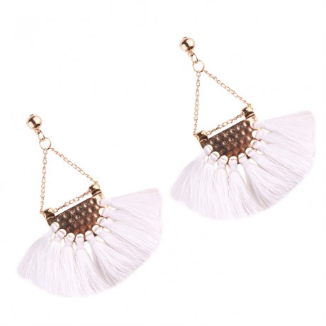 Tassel Dangle Fringing Earrings Ethnic Fringe Drop Earring for Women Girls
