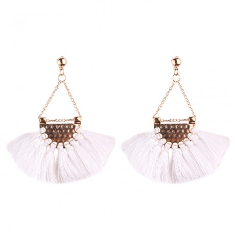 Tassel Dangle Fringing Earrings Ethnic Fringe Drop Earring for Women Girls