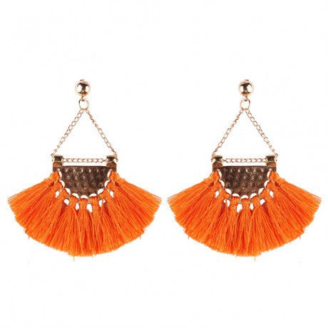 Tassel Dangle Fringing Earrings Ethnic Fringe Drop Earring for Women Girls
