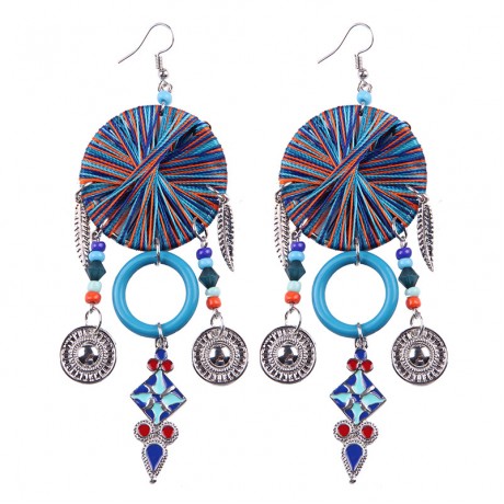 Handmade Beaded Tassel Dangle Earrings Long Fringe Statement Earrings Jewelry for Women Girls
