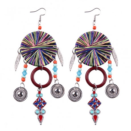 Handmade Beaded Tassel Dangle Earrings Long Fringe Statement Earrings Jewelry for Women Girls