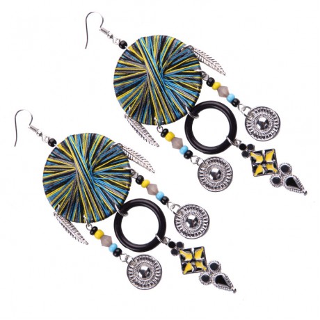 Handmade Beaded Tassel Dangle Earrings Long Fringe Statement Earrings Jewelry for Women Girls