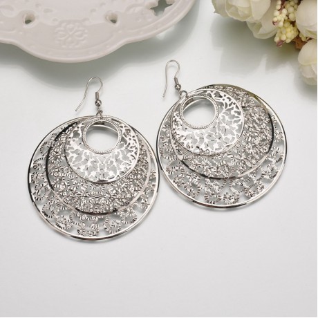  Geometric Shape Earring Sunflower Circle Dangle Drop Earrings for Women