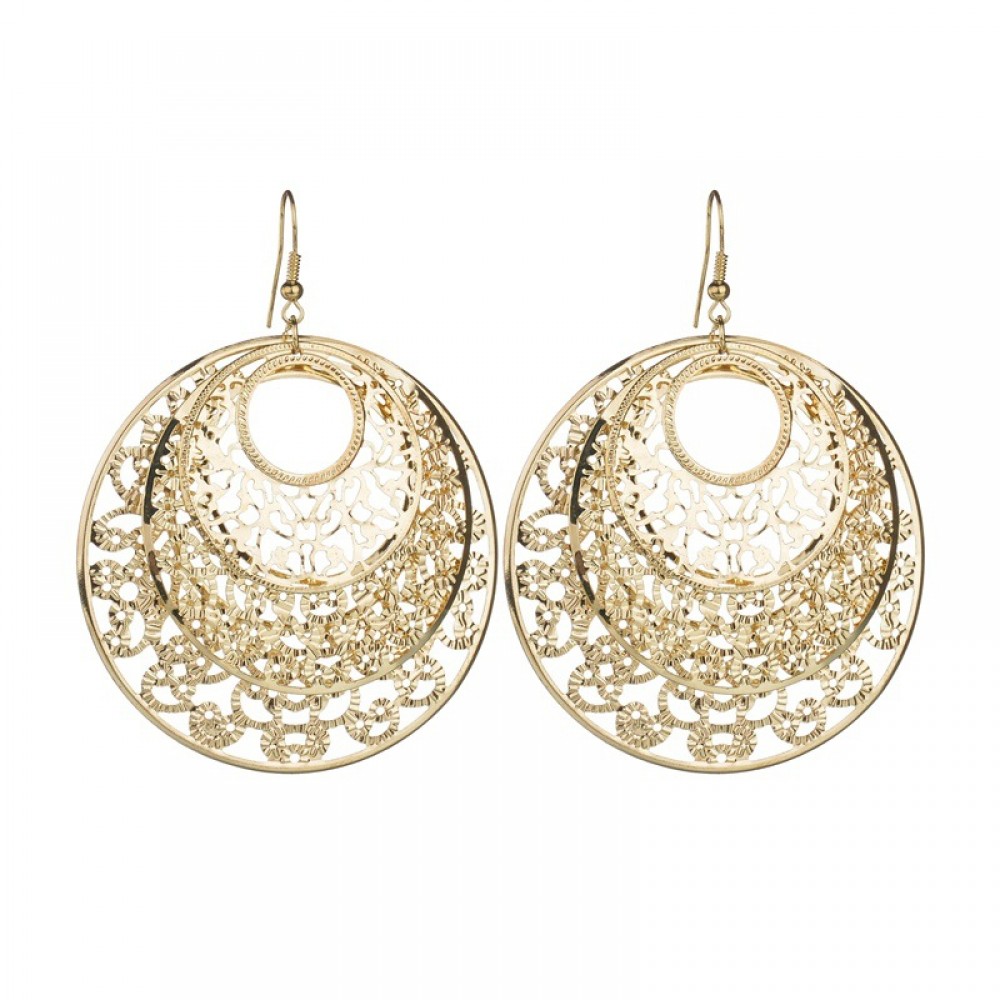  Geometric Shape Earring Sunflower Circle Dangle Drop Earrings for Women