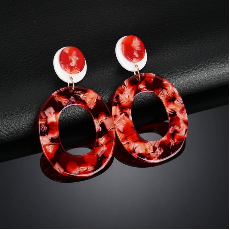 Fashion Earring Acetic Acid Acrylic Earrings Vintage Geometric Stud Earrings Women Jewelry