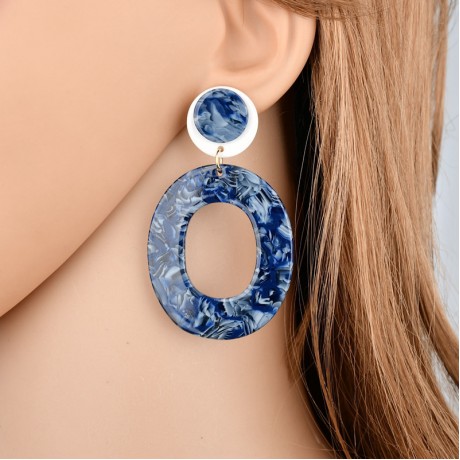 Fashion Earring Acetic Acid Acrylic Earrings Vintage Geometric Stud Earrings Women Jewelry
