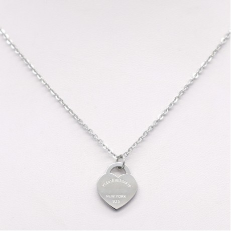 18K Gold Plated Stainless Steel Heart Shape Pendant Necklace for Women