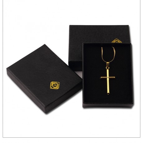 Hip Hop Style 18K Gold Necklace Cross Rap Pendant For Men And Women