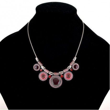 Bohemian Vintage Retro Necklace National Petrol Dripping Diamond Pendant For Women